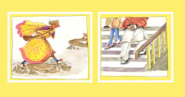 Picture book for children: Aaji can fly across the sky. Daar-ji can teleport. Who will win?