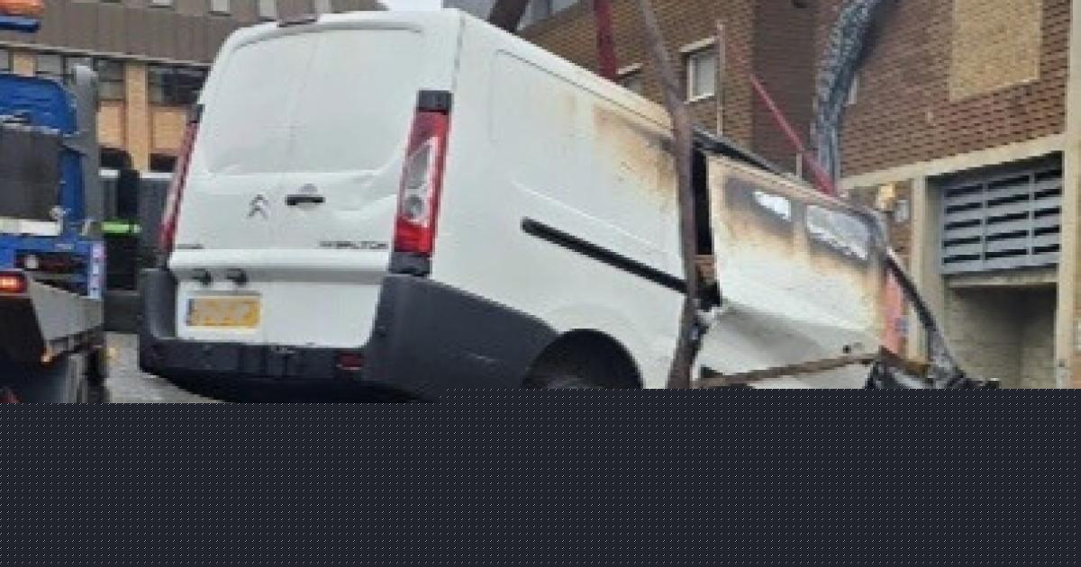 Two charged with arson after van set alight in Ipswich town centre