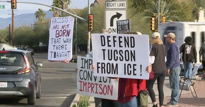Tucson protesters clash over ICE at 'Resist at Rush Hour' demonstration