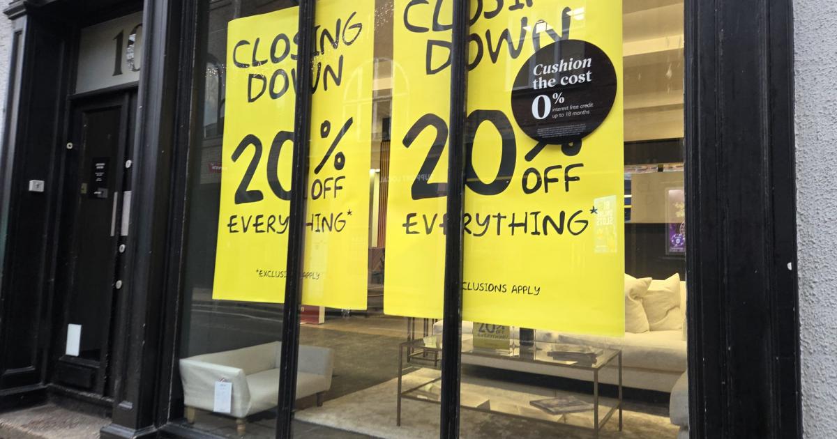 York city centre shop hosts closing down sale