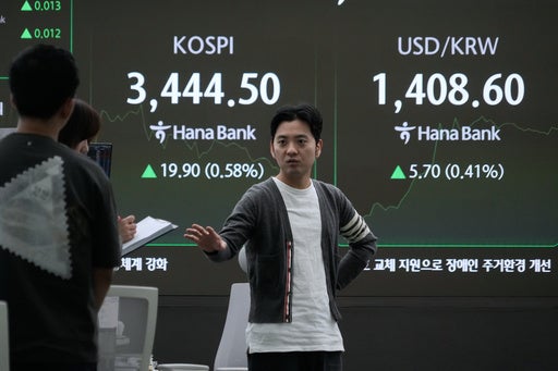 Asian shares are mixed as markets shrug off a likely US government shutdown