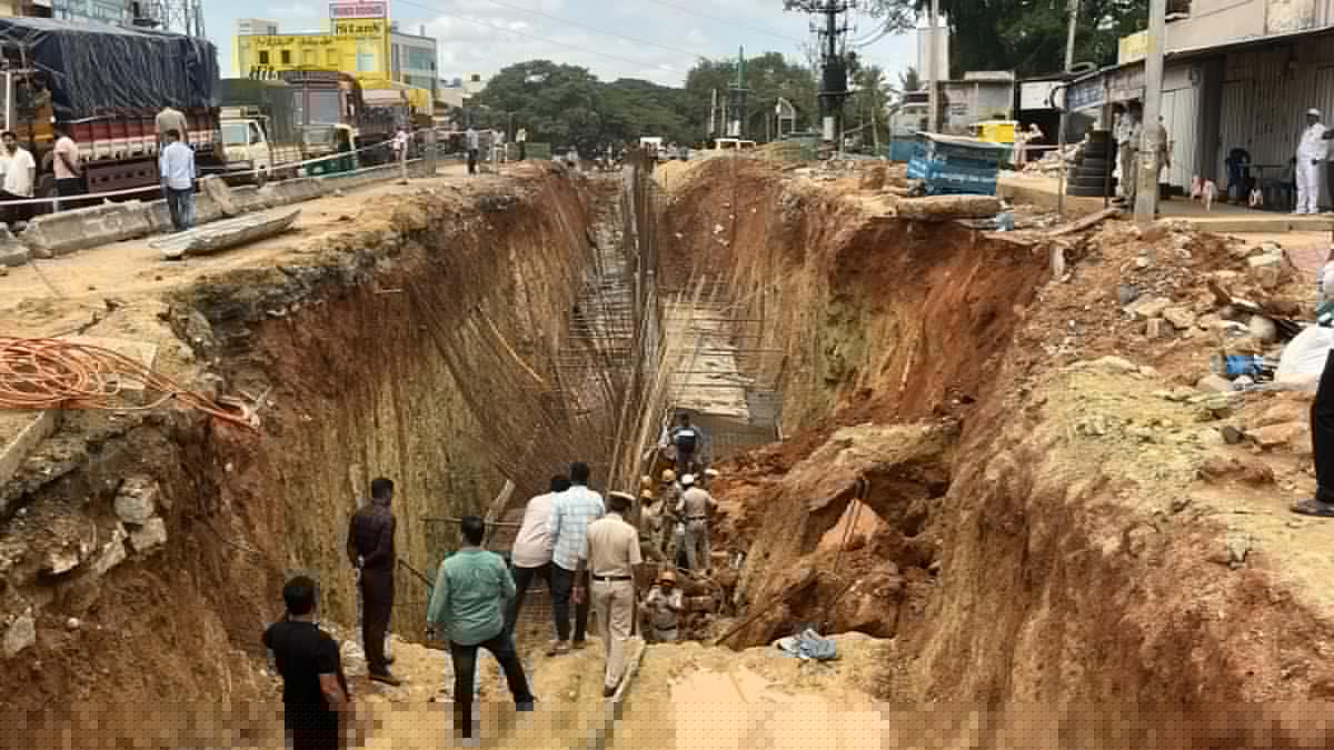 Bengaluru underpass construction cave-in kills two workers