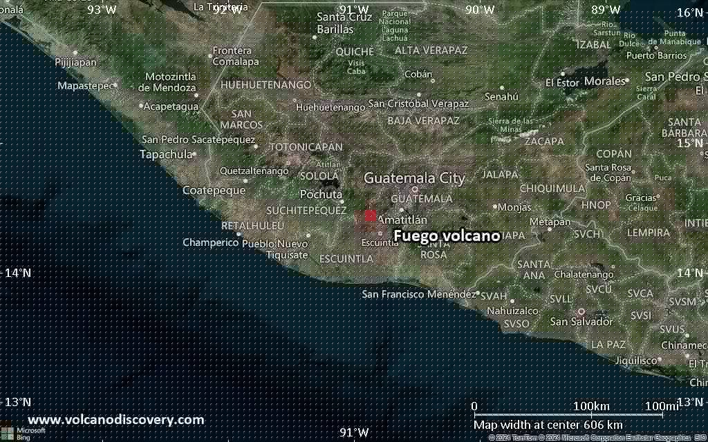 Fuego Volcano Volcanic Ash Advisory: FRQ VA EM  to 14000 ft (4300 m)