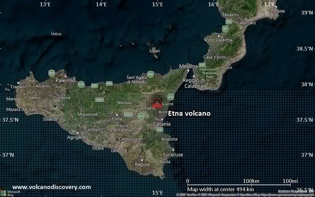 Etna Volcanic Ash Advisory: ash plume to 12,000 ft (3,700 m) as of Aug 12, 16:00 UTC