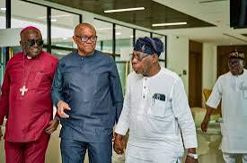 Peter Obi Meets Former President Obasanjo