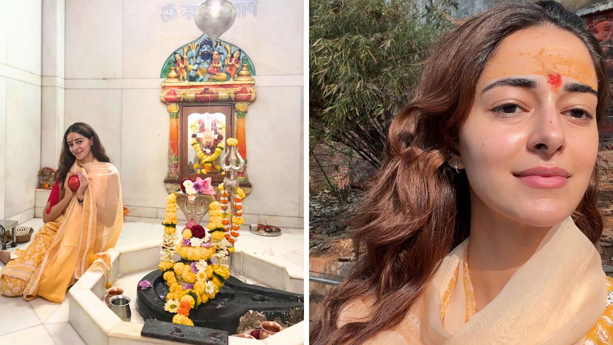 Ananya Panday steps out in simple kurta set for temple visit; her outfit costs under Rs 13K