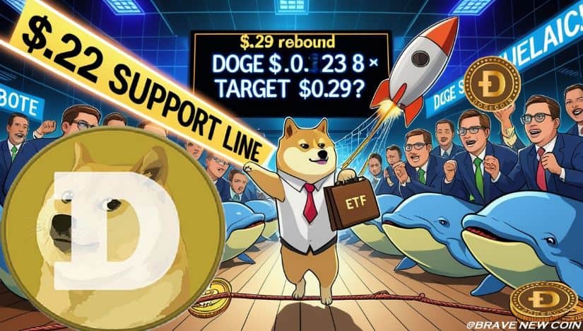 Dogecoin (DOGE) Price Prediction: Dogecoin Holds $0.20–$0.22 Support Amid Whale Accumulation, Eyes $0.29 Rebound on ETF Optimism
