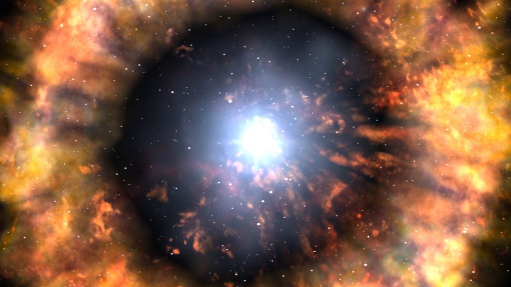 Watching the First Moments in a Star's Death