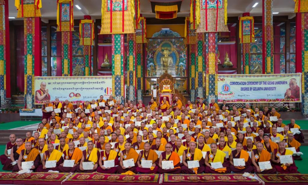 Secretary Dhondul Dorjee Attends Gelugpa University’s Geshe Lharampa Convocation Ceremony in Mundgod