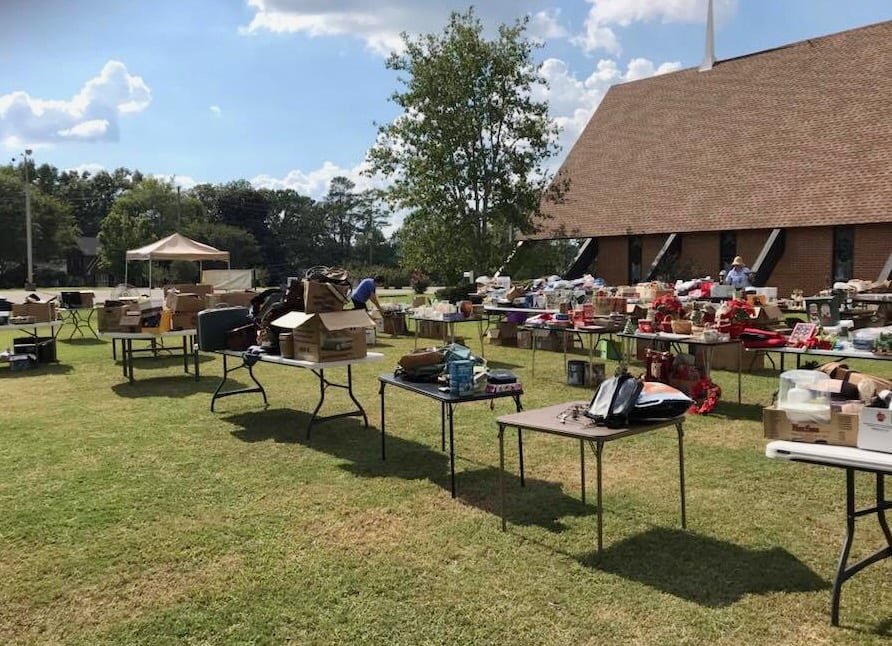 Grace on the Bluff offers yard sale items for free in Bluff Park