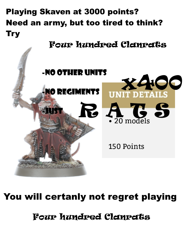 Warhammer 40,000 - 4 0 0 R A T S | /r/grimdank
