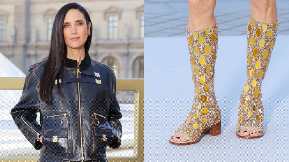 Jennifer Connelly Lets Her Shoes Do the Talking at Louis Vuitton Show in Paris