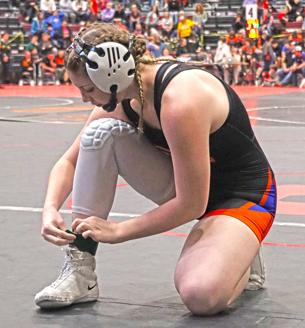 G-R senior Kirsten Heck becomes first member of 100 win club for G-R Girls Wrestling