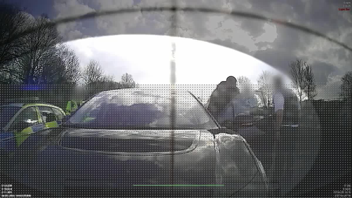 'Frighteningly stupid' driver who dialled 999 while speeding in electric Jaguar and claimed its brakes stopped working - forcing officers to close the motorway to bring it to a halt - is jailed