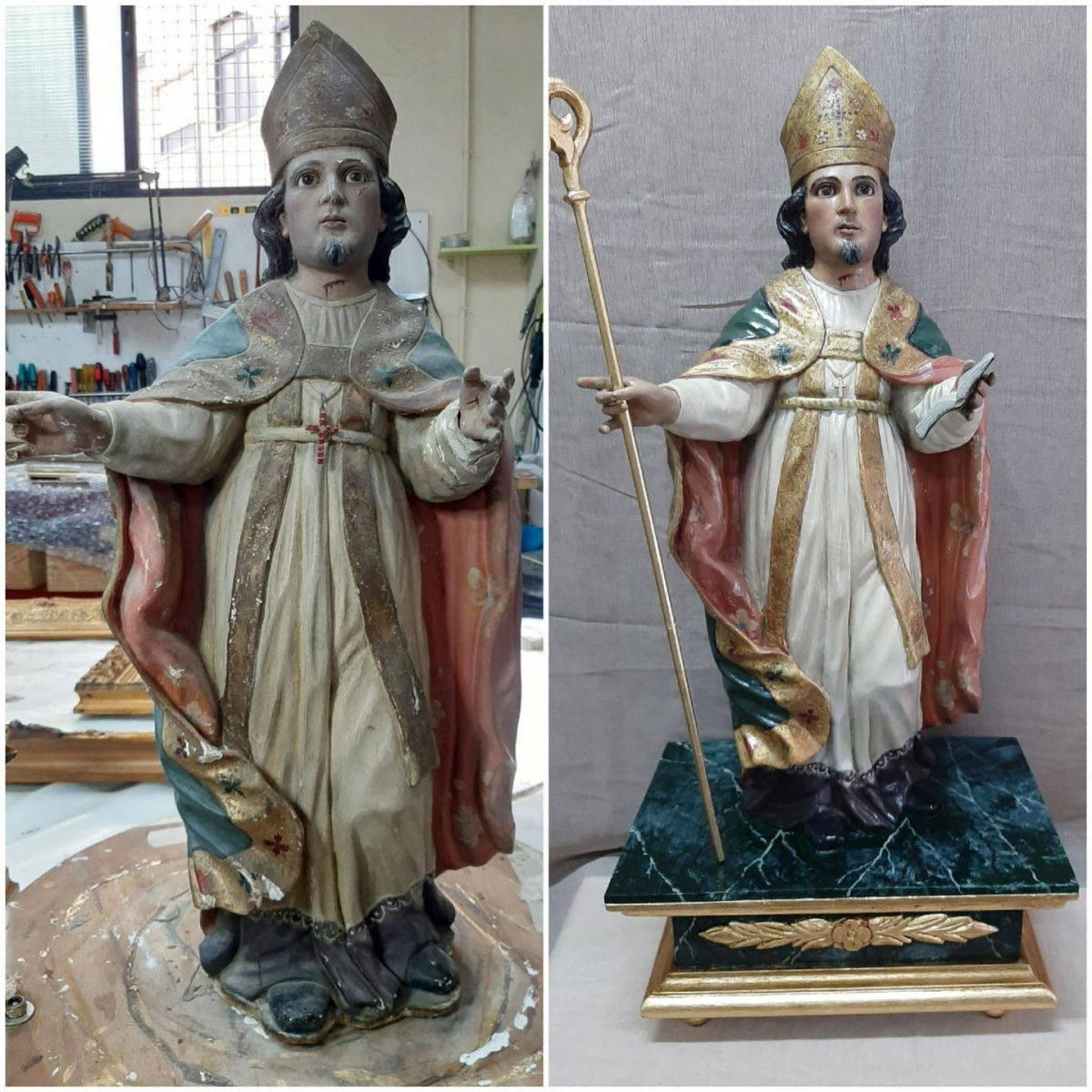Restored San Blas statue to debut during celebrations in San Javier