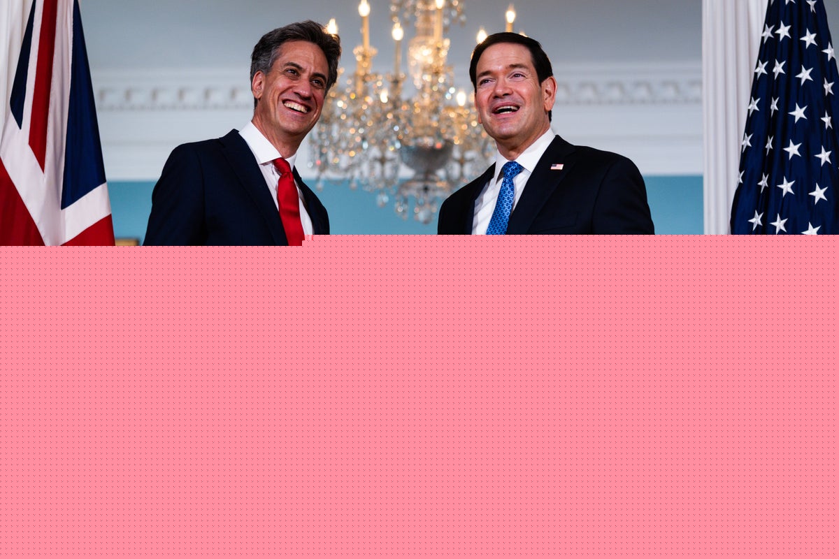 Miliband ignores questions about past views on Trump during Washington trip
