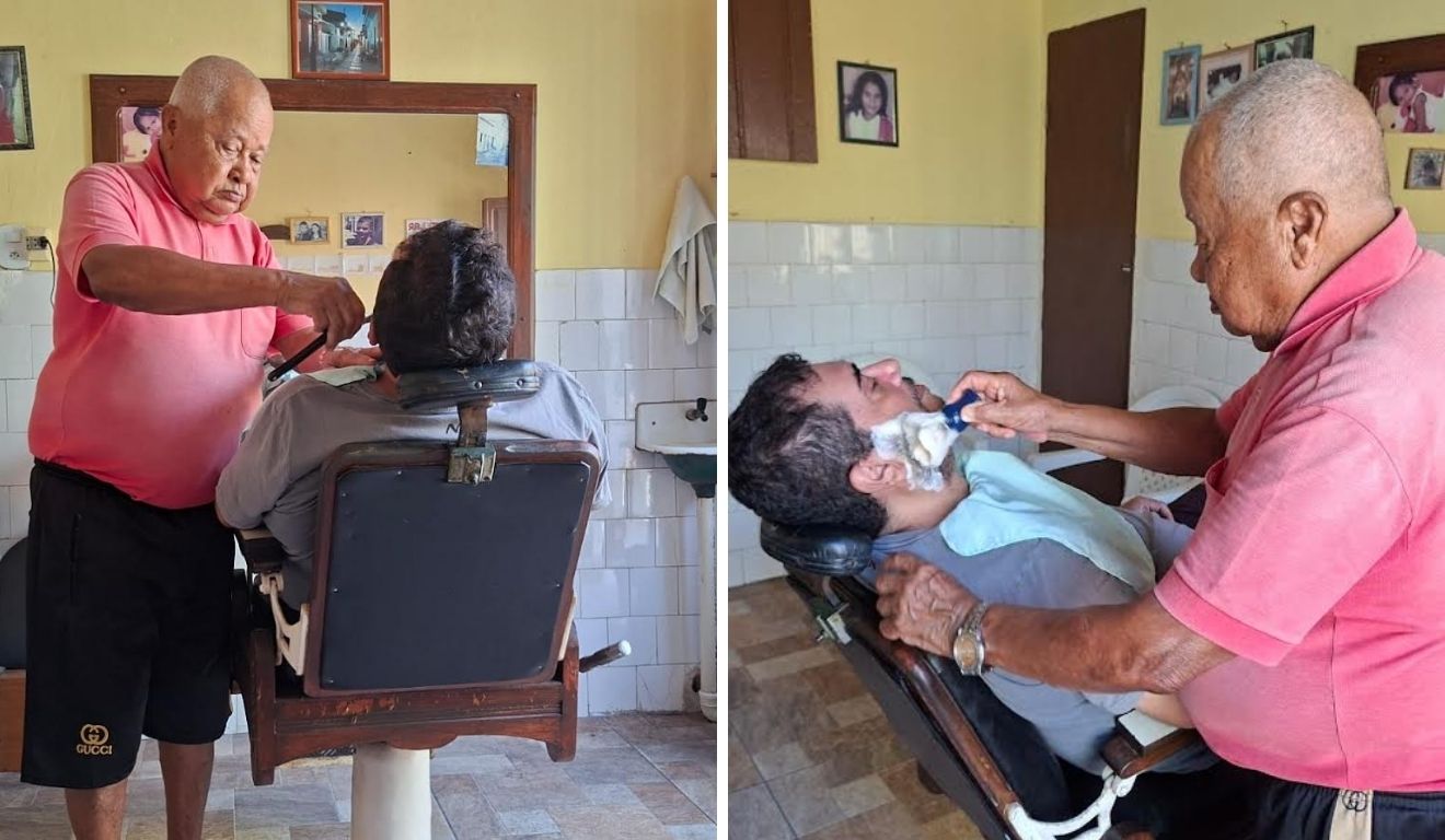 Budé, o barbeiro que mantém tradição e histórias em Conceição da Barra aos quase 90 anos