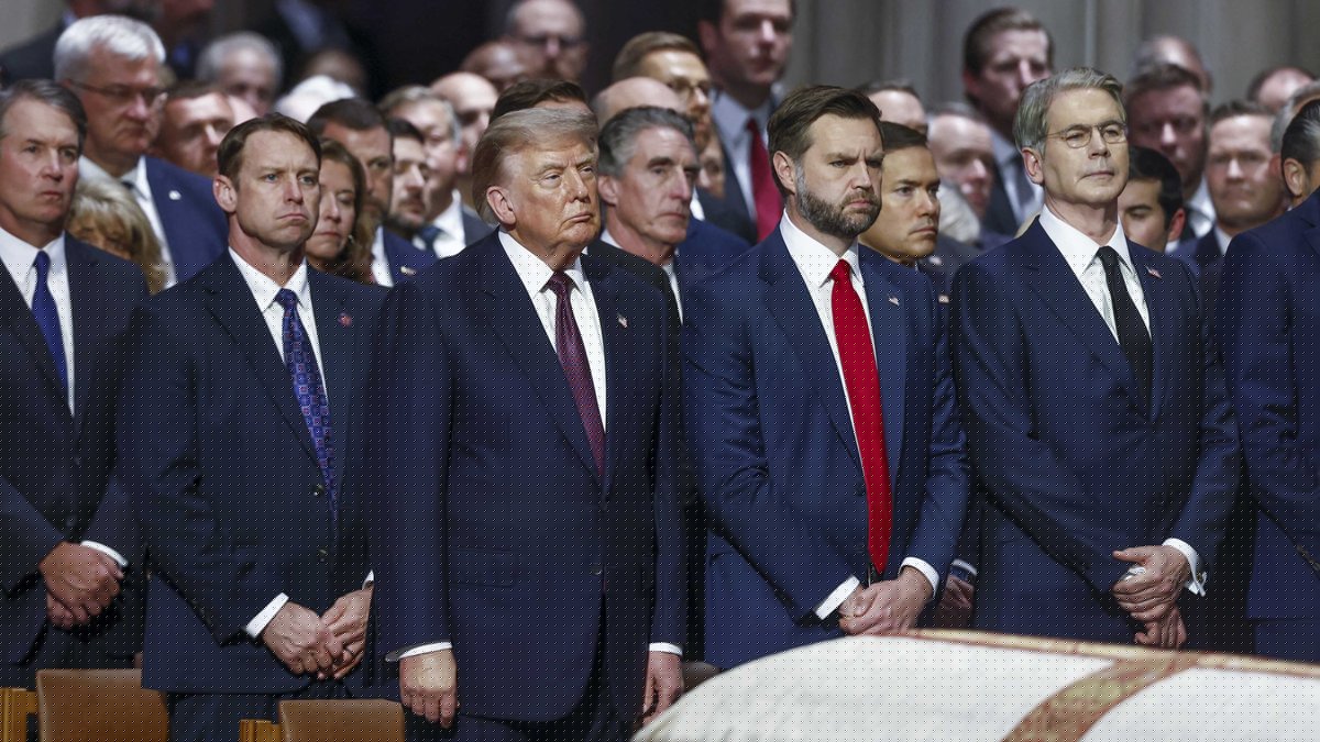 VIDÉO. Donald Trump offre un Tic Tac à JD Vance pendant les funérailles de son fidèle allié Lindsey Graham : les images indignent une partie des internautes