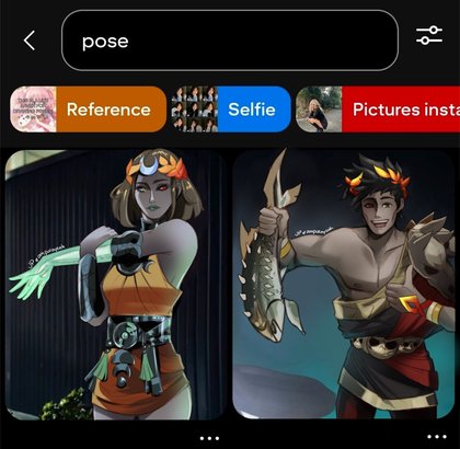 Girl Stretching and Guy Holding Fish Pose Reference - siblings 🐟