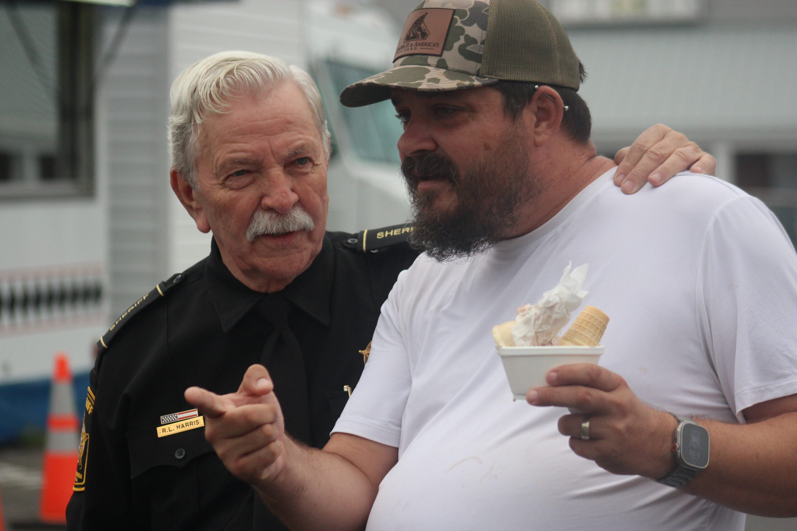 PHOTOS:  Ice cream and conversations with Sheriff Harris in Spotsy