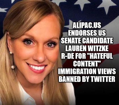 Lauren Witzke for U.S. Senate against Amnesty supporting Sen Chris Coons in Delaware