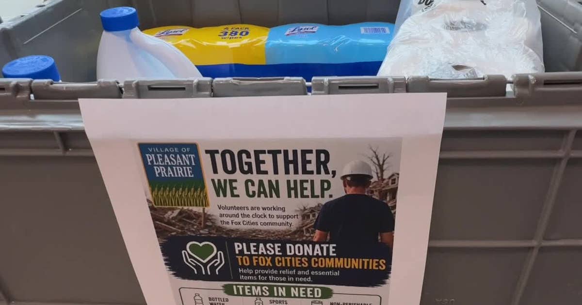 Menasha tornado relief: Pleasant Prairie donation drive, scam warning