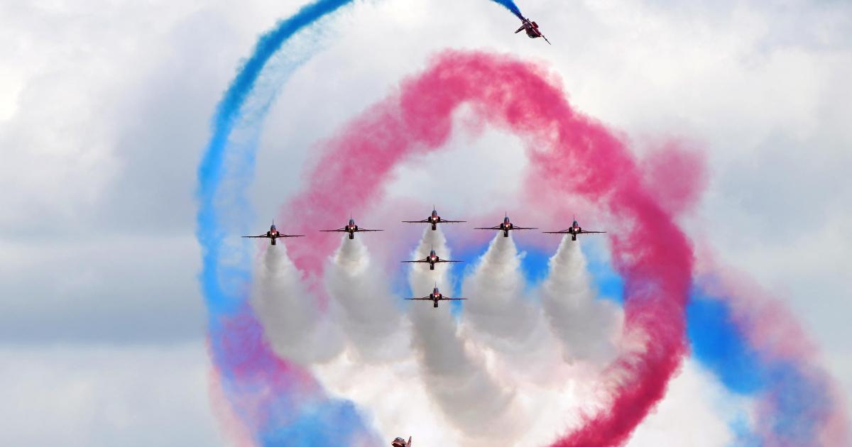 Where and when Red Arrows will fly over Swindon today