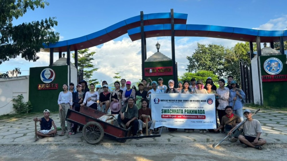 NEISSR NSS volunteers undertake road repair, drainage clearing