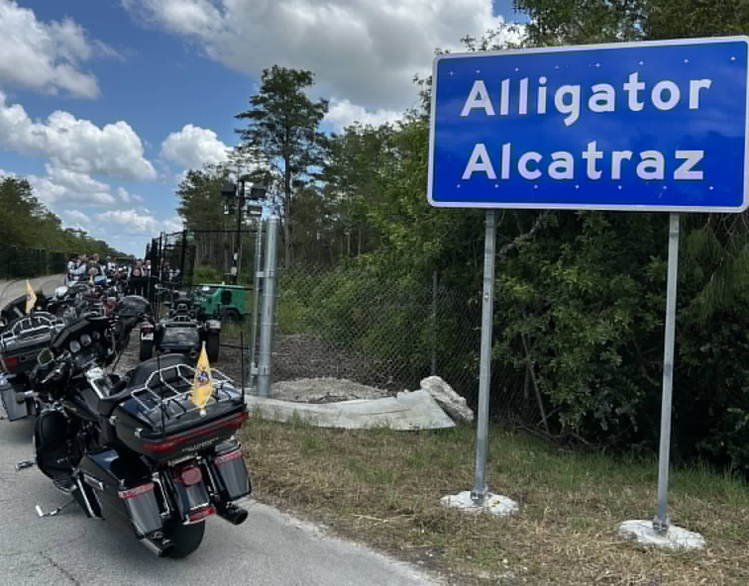 Archbishop Wenski leads ‘Knights on Bikes’ to pray rosary at Alligator Alcatraz