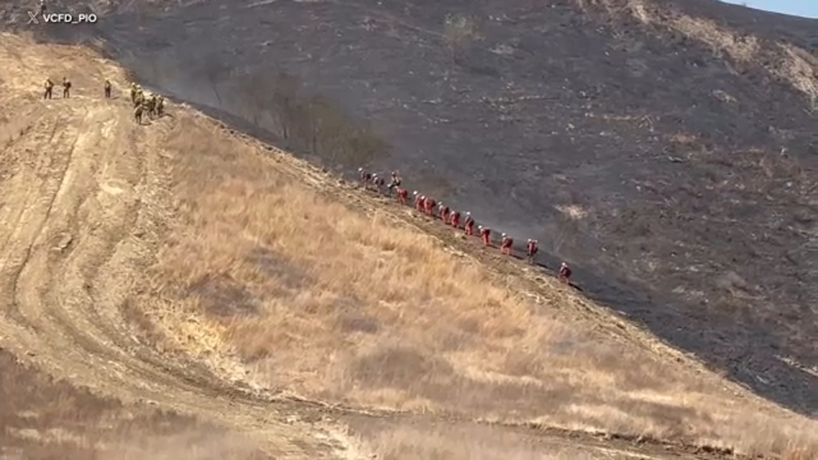 Brush fire near Holser Canyon prompts evacuation warnings in unincorporated Ventura County
