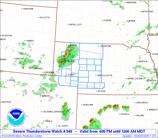 SPC Severe Thunderstorm Watch 549