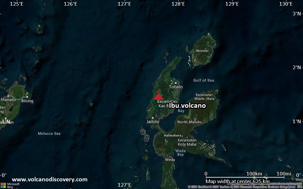 Ibu Volcano Volcanic Ash Advisory: VA TO FL070 OBS AT 28/2240Z OBS VA DTG: 28/2240Z to 7000 ft (2100 m)