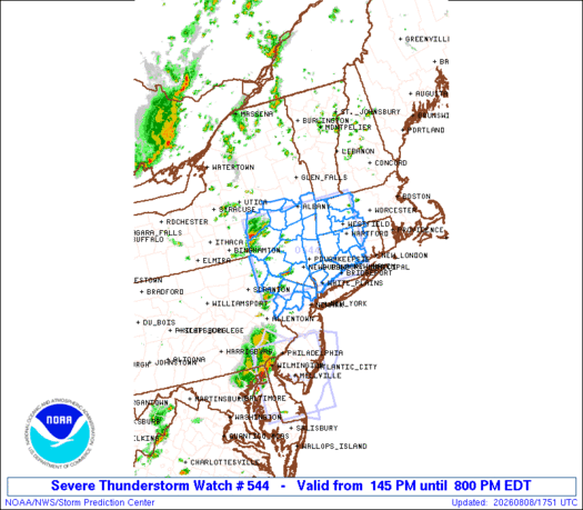 SPC Severe Thunderstorm Watch 544