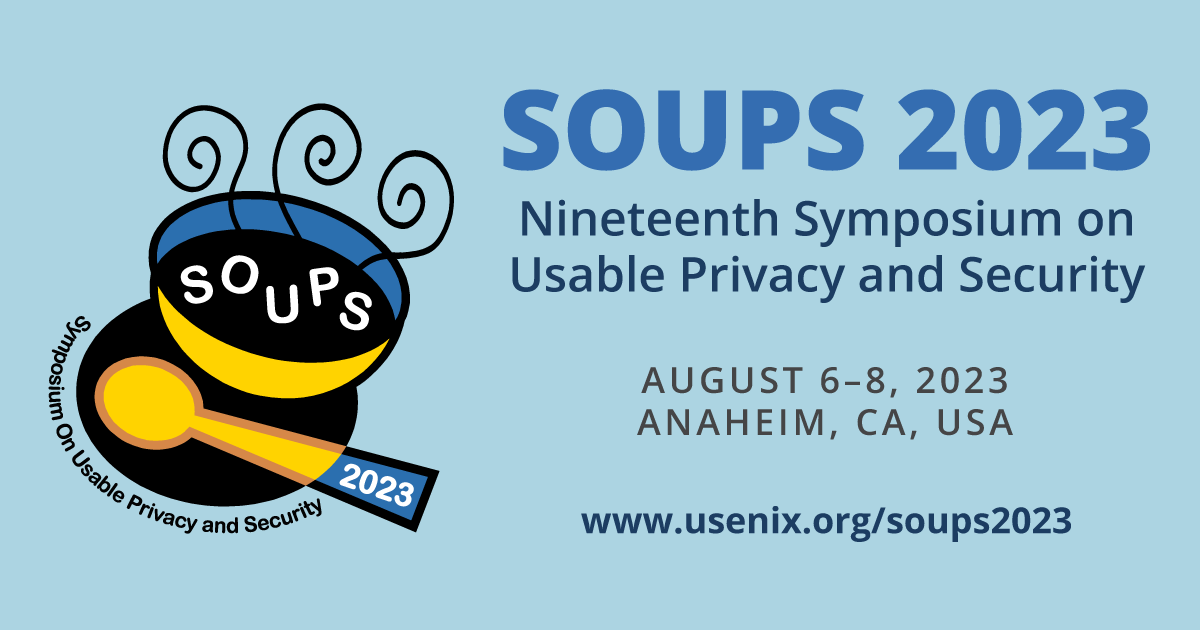 Poster bei SOUPS'23 akzeptiert (15-06-2023)