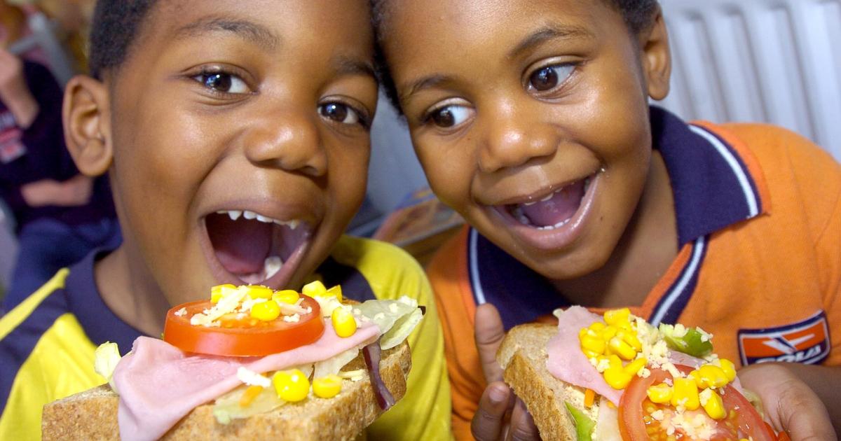 Don't we just love sandwiches - fun pictures of local children tucking in