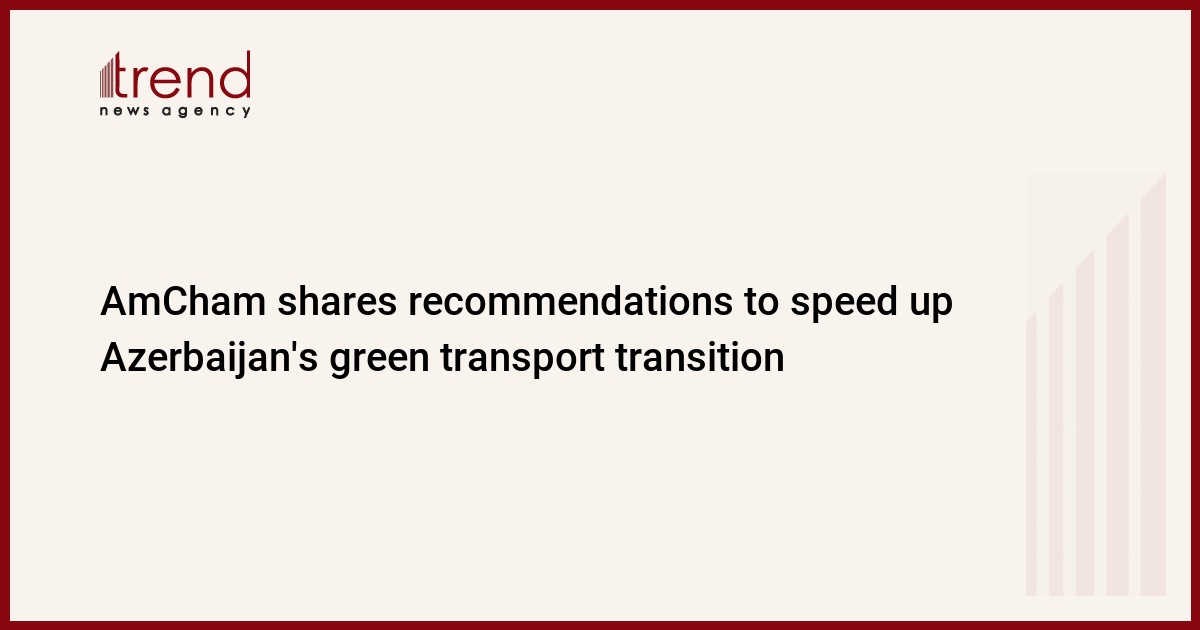 AmCham shares recommendations to speed up Azerbaijan's green transport transition
