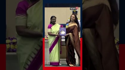 Droupadi Murmu Confers Actor Rani Mukerji with the National Film Award for The Best Actress