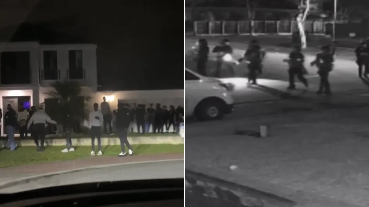 Riot police break up party after up to 80 teens allegedly trash Cranbourne home in  Melbourne