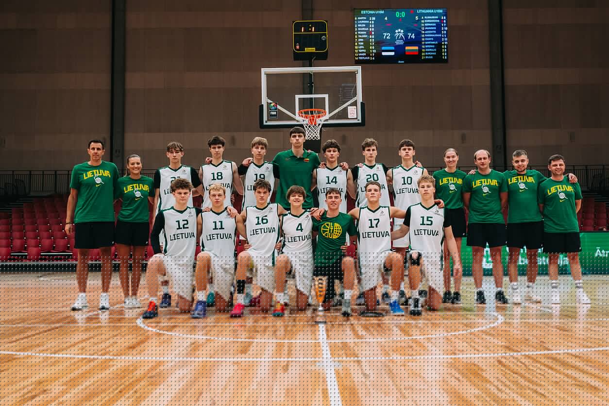 Aiški Lietuvos U16 vaikinų rinktinės sudėtis Europos krepšinio čempionate