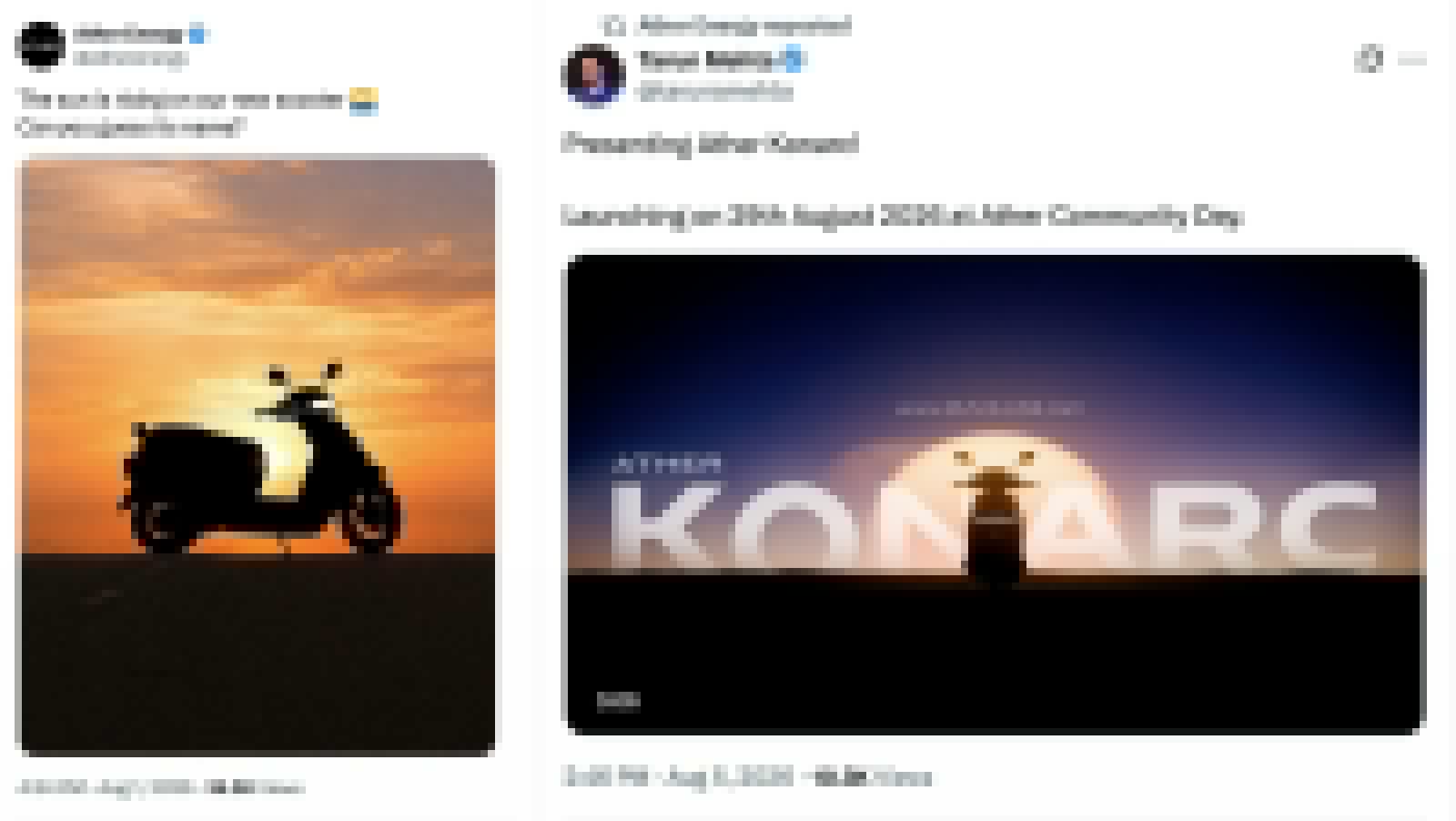 Ather Konarc Name For New Electric Scooter – Launch On Aug 29