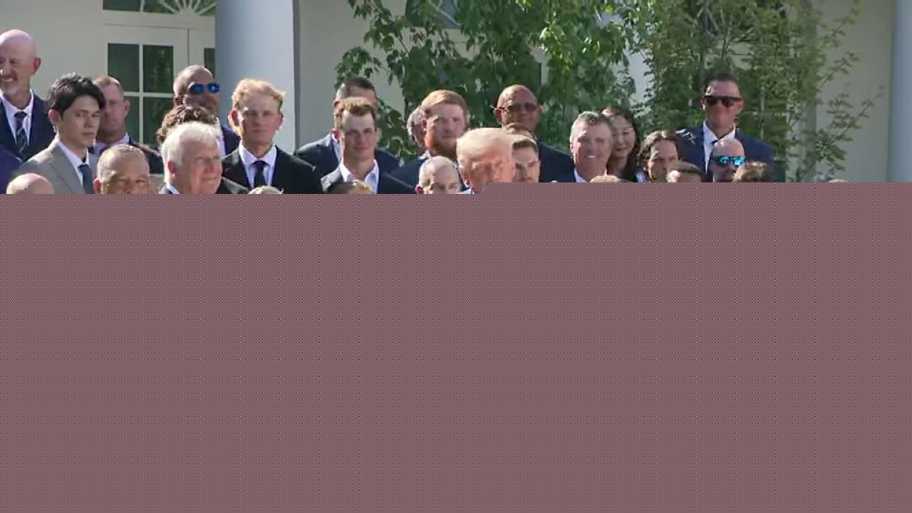Trump hosts Dodgers at White House Rose Garden