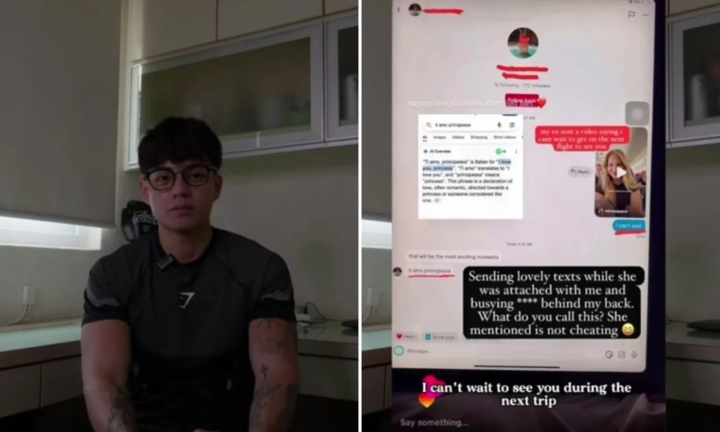 S’pore TikToker claims ex-girlfriend went to Europe to ‘figure out herself’ but cheated after downloading Hinge